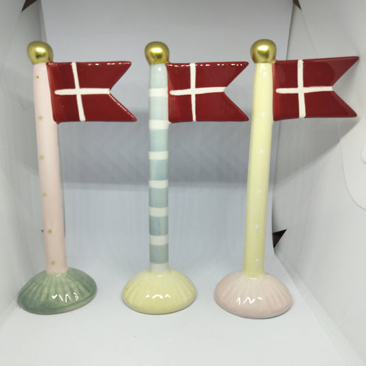 Speedtsberg - Keramik flag med striber eller prikker 9 x 6 x 19 cm